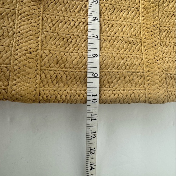 Draper James NEW Everday Straw Bag Blue Floral Scarf Beachy Summer Resort Casual - Picture 11 of 13